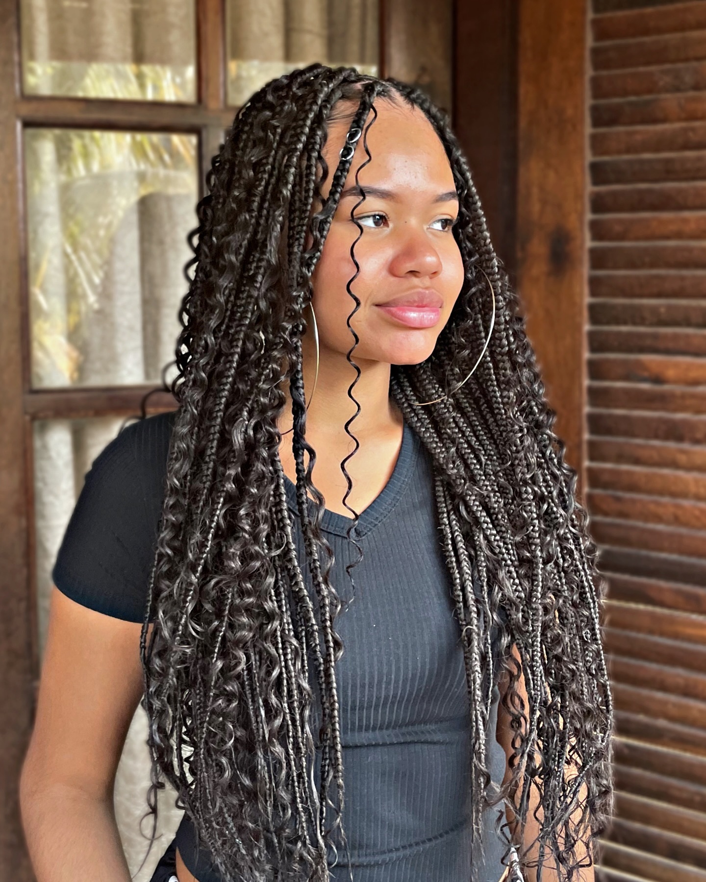 Long Godess Braids with Hair Accessories